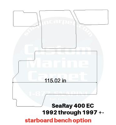 SeaRay cockpit carpet kit 400 EC 92-97+-